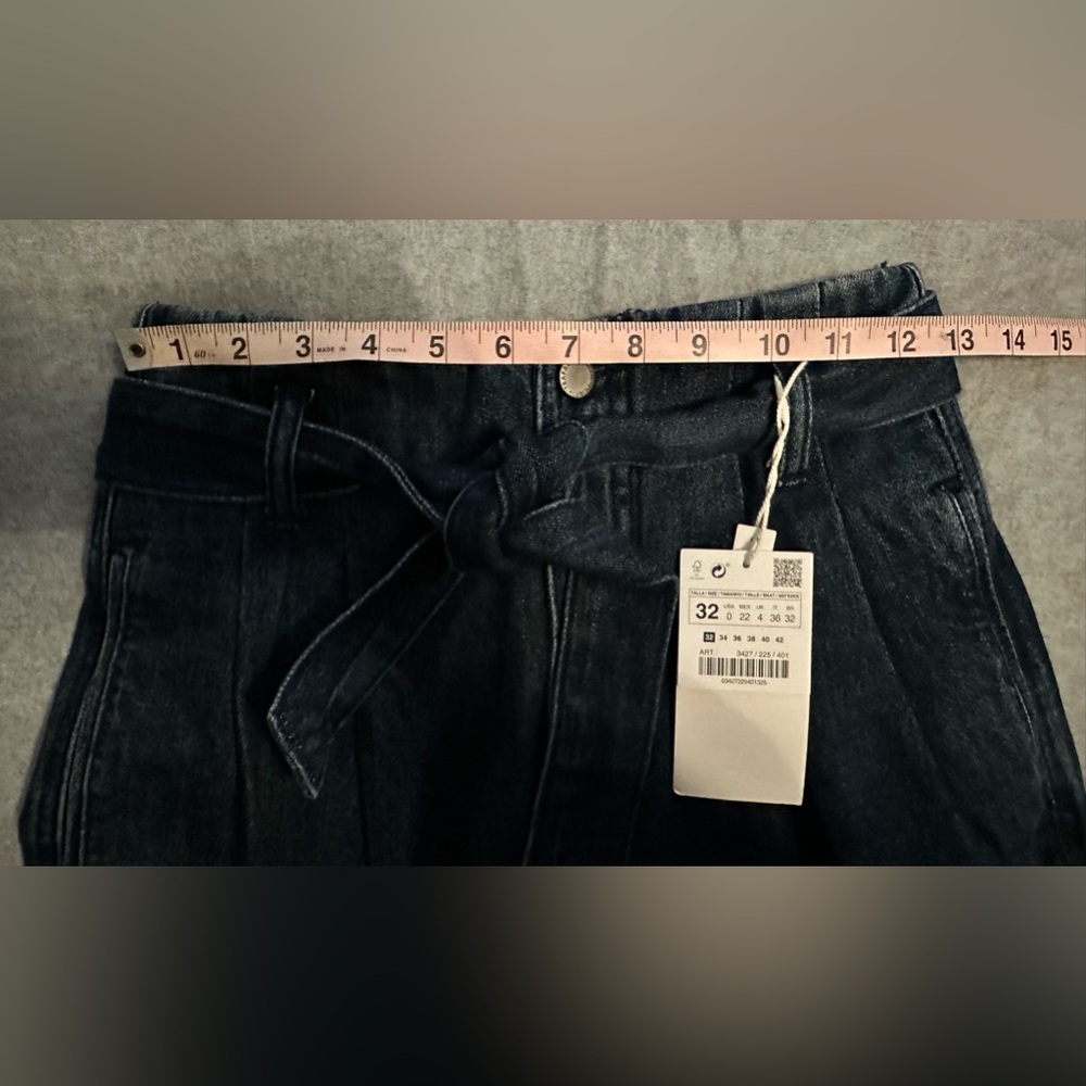 NWT Zara TRF wide leg jeans size 0 - Picture 8 of 9